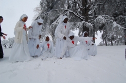 La comunità di Grottaferrata e la gioia della neve